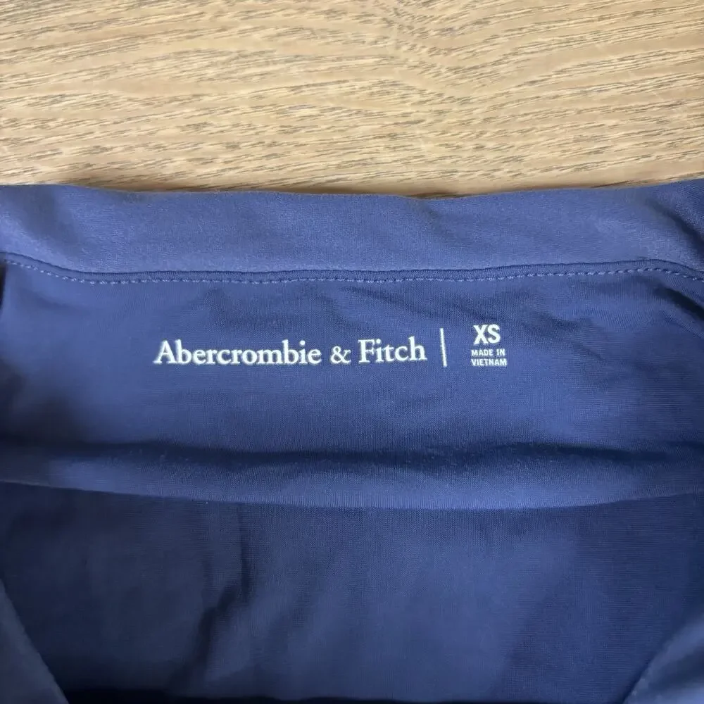 ABERCROMBIE & FITCH Women’s Blue Long Sleeve XS Stretchy Top Shirt Blue